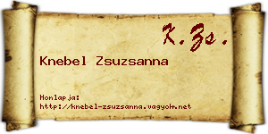 Knebel Zsuzsanna névjegykártya
