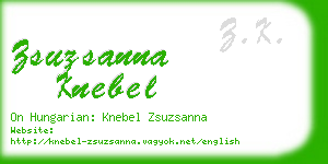 zsuzsanna knebel business card